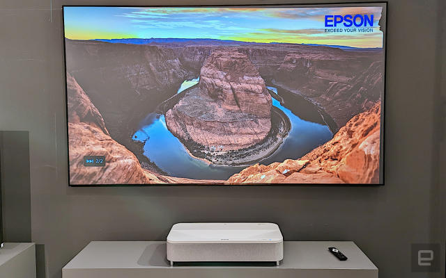 Load image into Gallery viewer, Epson EpiqVision® Ultra LS800 Ultra Short-Throw Laser Projector