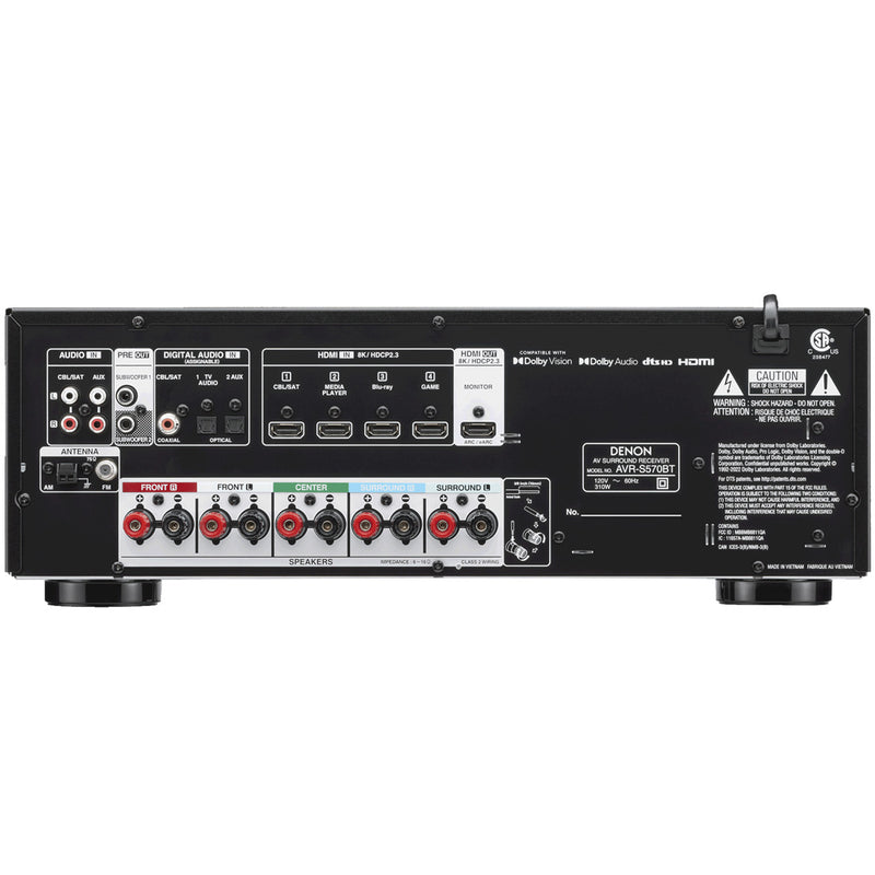 Load image into Gallery viewer, Denon AVR-S570BT 5.2 Channel 4K Ultra HD Network AV Receiver