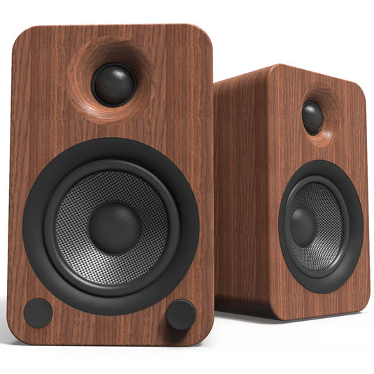 Kanto YU4WALNUT YU4 Powered Desktop Speakers - Pair - Walnut