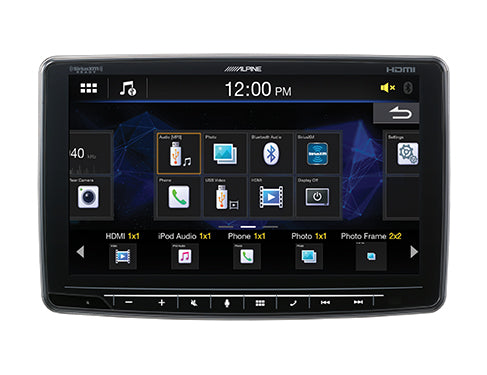 Alpine Halo9 Multimedia Receiver With 9-inch Customizable Touchscreen Display - iLX-F409