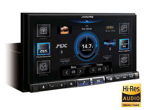 Alpine 7 Inch Digital MultiMedia Receiver with Hi-Res Audio Playback - ILX-507
