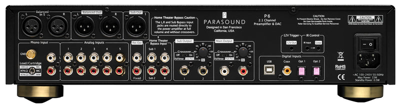 Load image into Gallery viewer, Parasound P 6 2.1 Channel Preamplifier &amp; DAC Halo
